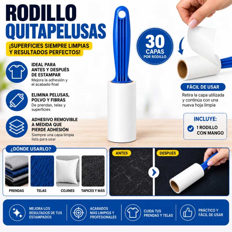 Rodillo para quitar pelusas - Tienda Stampaideas Imprimeideas