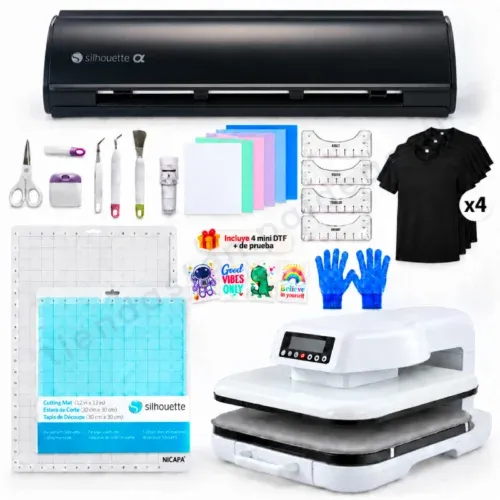 Silhouette Cameo Alpha Negra Kit Estampadora automática - Tienda Stampaideas Imprimeideas