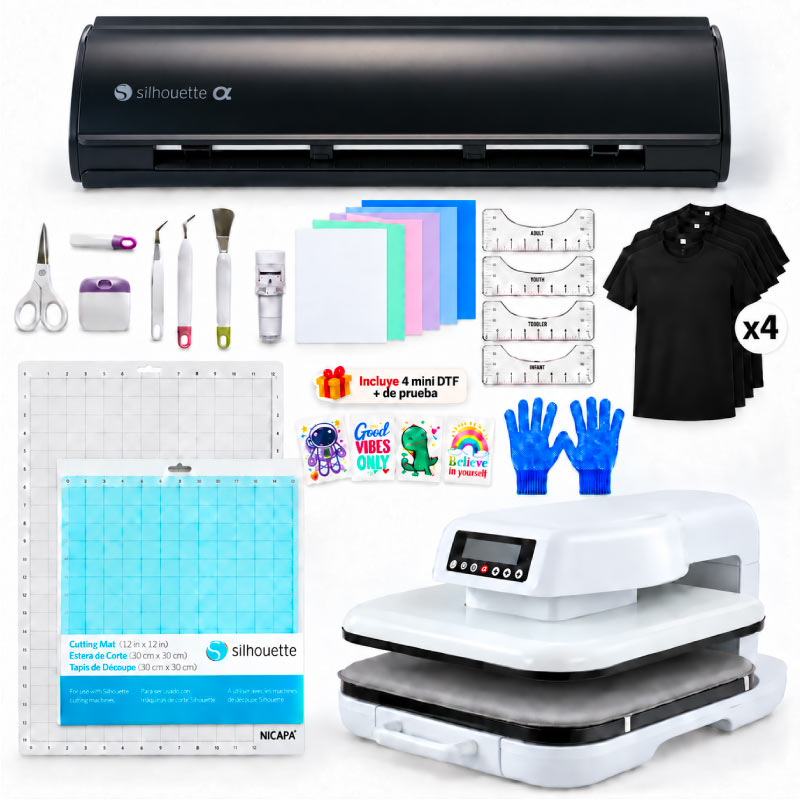 Silhouette Cameo Alpha Negra Kit Estampadora automática - Tienda Stampaideas Imprimeideas