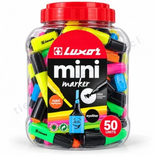 Destacador mini luxor Caja 50 unidades - Tienda Stampaideas Imprimeideas