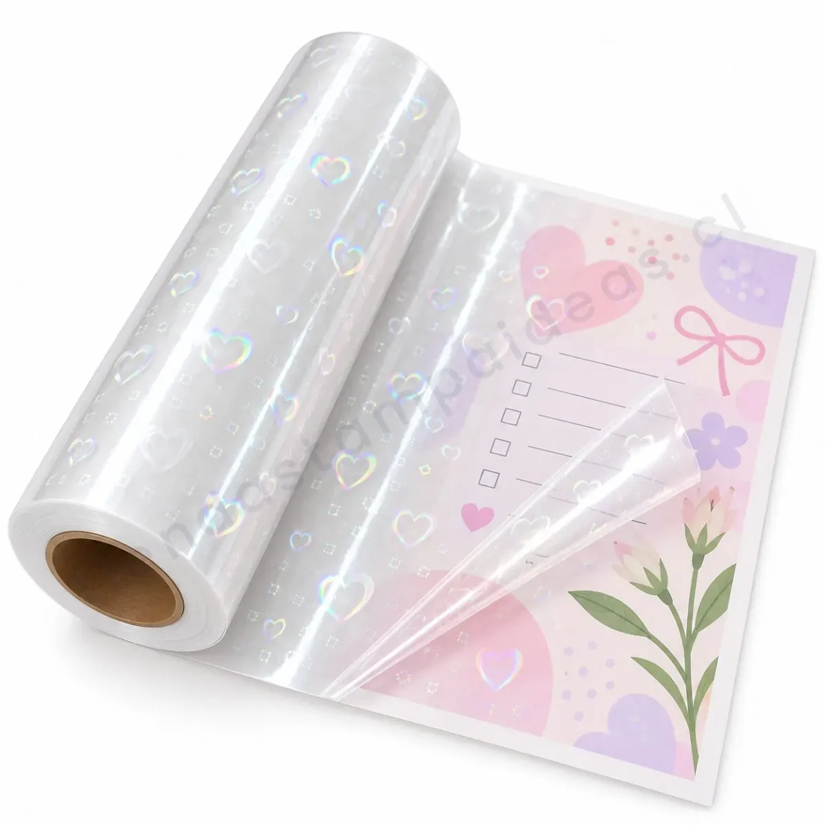 Laminado en frio tornasol Corazón - Tienda Stampaideas Imprimeideas